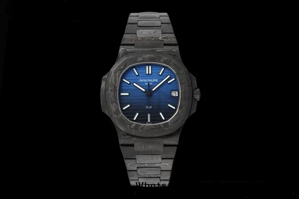 PATEK PHILIPPE Nautilus 5711 DIW Carbon DIWF 1:1 Best Edition Black/Blue Textured Dial on Carbon Bracelet 324CS - Super Clone Watch | 1:1 Best Version