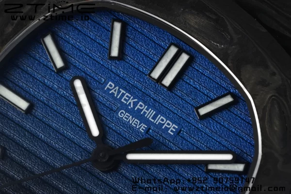 PATEK PHILIPPE Nautilus 5711 DIW Carbon DIWF 1:1 Best Edition Black/Blue Textured Dial on Carbon Bracelet 324CS - Super Clone Watch | 1:1 Best Version