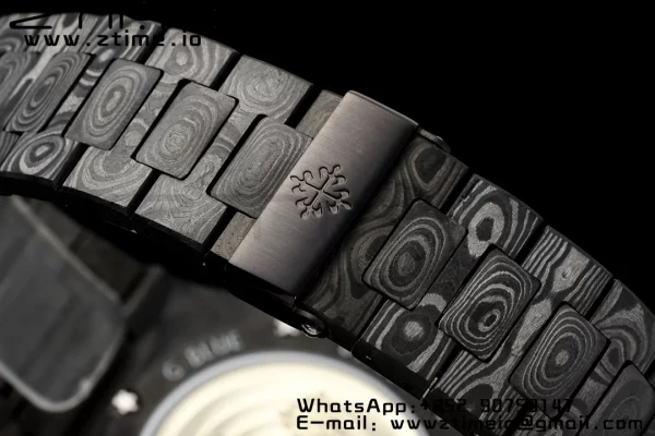 PATEK PHILIPPE Nautilus 5711 DIW Carbon DIWF 1:1 Best Edition Black/Blue Textured Dial on Carbon Bracelet 324CS - Super Clone Watch | 1:1 Best Version