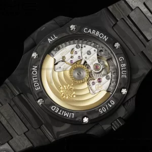 PATEK PHILIPPE Nautilus 5711 DIW Carbon DIWF 1:1 Best Edition Black/Blue Textured Dial on Carbon Bracelet 324CS - Super Clone Watch | 1:1 Best Version