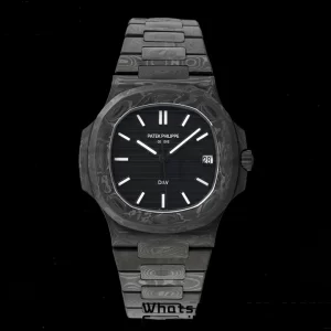 PATEK PHILIPPE Nautilus 5711 DIW Carbon DIWF 1:1 Best Edition Black Textured Dial on Carbon Bracelet 324CS - Super Clone Watch | 1:1 Best Version