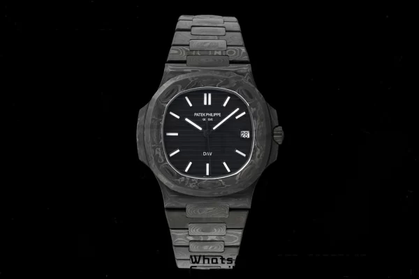 PATEK PHILIPPE Nautilus 5711 DIW Carbon DIWF 1:1 Best Edition Black Textured Dial on Carbon Bracelet 324CS - Super Clone Watch | 1:1 Best Version