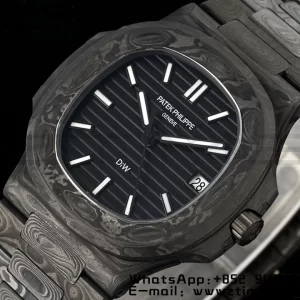 PATEK PHILIPPE Nautilus 5711 DIW Carbon DIWF 1:1 Best Edition Black Textured Dial on Carbon Bracelet 324CS - Super Clone Watch | 1:1 Best Version