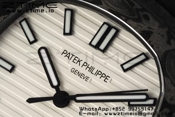 PATEK PHILIPPE Nautilus 5711 DIW Carbon DIWF 1:1 Best Edition White Textured Dial on Carbon Bracelet 324CS - Super Clone Watch | 1:1 Best Version