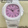 PATEK PHILIPPE AET Nautilus 5711 White Ceramic AMGF Best Edition Pink Dial on White Rubber Strap MIYOTA 9015 - Super Clone Watch | 1:1 Best Version