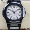 PATEK PHILIPPE AET ノーチラス 5711 ブラックセラミック AMGF ベストエディション ホワイトダイアル ブラックラバーストラップ MIYOTA 9015 - スーパークローンウォッチ｜1:1 ベストバージョン