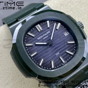 PATEK PHILIPPE AET Nautilus 5711 Green Ceramic AMGF Best Edition Blue Dial on Green Rubber Strap MIYOTA 9015 - Super Clone Watch | 1:1 Best Version