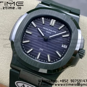 PATEK PHILIPPE AET Nautilus 5711 Green Ceramic AMGF Best Edition Blue Dial on Green Rubber Strap MIYOTA 9015 - Super Clone Watch | 1:1 Best Version