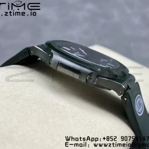 PATEK PHILIPPE AET Nautilus 5711 Green Ceramic AMGF Best Edition Blue Dial on Green Rubber Strap MIYOTA 9015 - Super Clone Watch | 1:1 Best Version