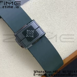 PATEK PHILIPPE AET Nautilus 5711 Green Ceramic AMGF Best Edition Blue Dial on Green Rubber Strap MIYOTA 9015 - Super Clone Watch | 1:1 Best Version