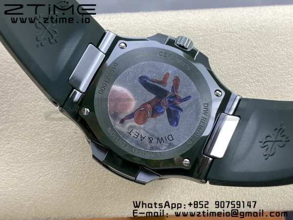PATEK PHILIPPE AET Nautilus 5711 Green Ceramic AMGF Best Edition Yellow/Green Dial on Green Rubber Strap MIYOTA 9015 - Super Clone Watch | 1:1 Best Version