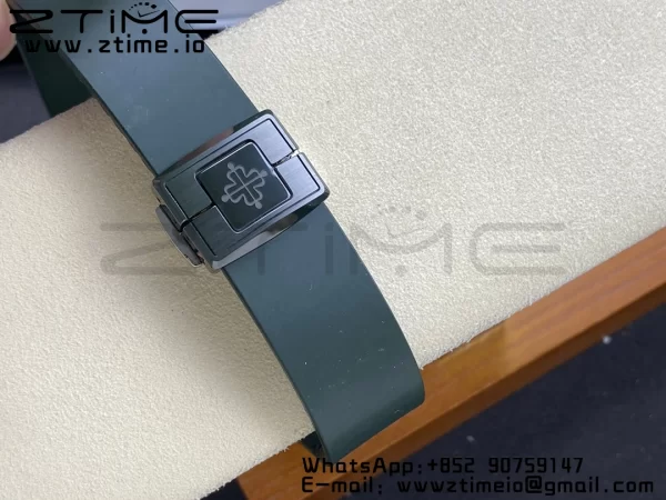 PATEK PHILIPPE AET Nautilus 5711 Green Ceramic AMGF Best Edition Yellow/Green Dial on Green Rubber Strap MIYOTA 9015 - Super Clone Watch | 1:1 Best Version