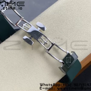 PATEK PHILIPPE AET Nautilus 5711 グリーンセラミック AMGF ベストエディション パープル/ピンクダイアル グリーンラバーストラップ MIYOTA 9015 - スーパークローンウォッチ｜1:1 ベストバージョン