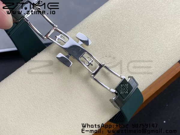 PATEK PHILIPPE AET Nautilus 5711 グリーンセラミック AMGF ベストエディション パープル/ピンクダイアル グリーンラバーストラップ MIYOTA 9015 - スーパークローンウォッチ｜1:1 ベストバージョン