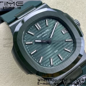 PATEK PHILIPPE AET Nautilus 5711 グリーンセラミック AMGF ベストエディション グリーンダイアル グリーンラバーストラップ MIYOTA 9015 - スーパークローンウォッチ｜1:1 ベストバージョン