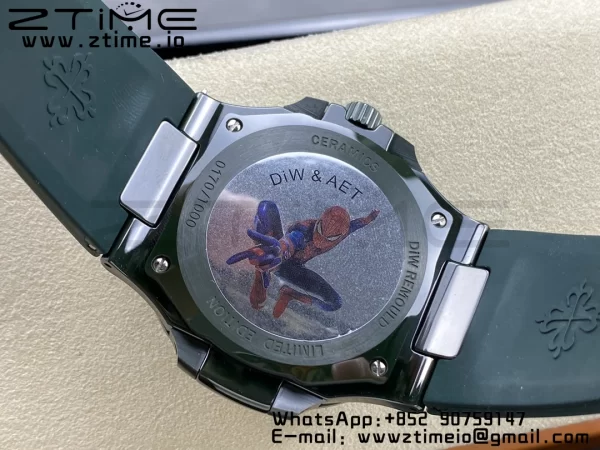 PATEK PHILIPPE AET Nautilus 5711 Green Ceramic AMGF Best Edition White Dial on Green Rubber Strap MIYOTA 9015 - Super Clone Watch | 1:1 Best Version