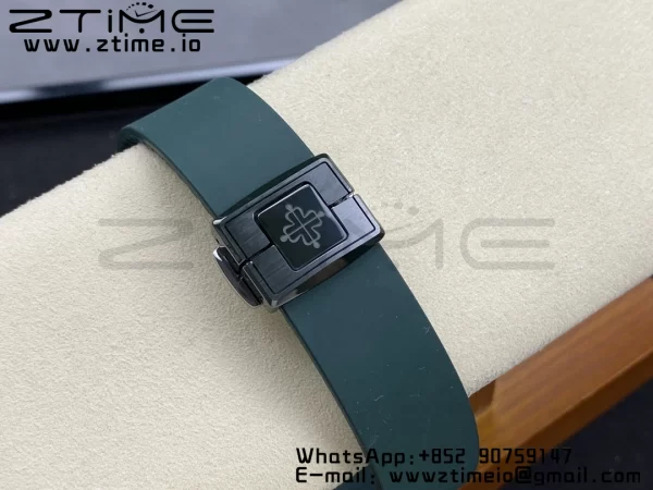 PATEK PHILIPPE AET Nautilus 5711 Green Ceramic AMGF Best Edition White Dial on Green Rubber Strap MIYOTA 9015 - Super Clone Watch | 1:1 Best Version