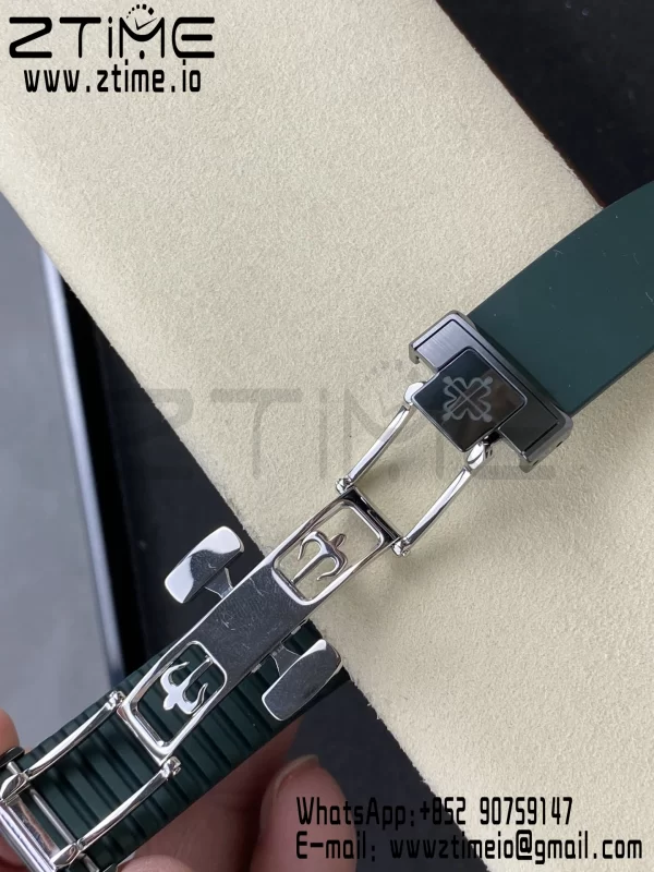 PATEK PHILIPPE AET Nautilus 5711 Green Ceramic AMGF Best Edition White Dial on Green Rubber Strap MIYOTA 9015 - Super Clone Watch | 1:1 Best Version