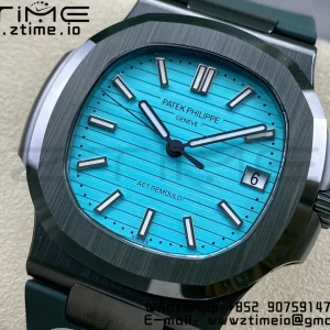 PATEK PHILIPPE AET Nautilus 5711 Green Ceramic AMGF Best Edition Tiffany Blue Dial on Green Rubber Strap MIYOTA 9015 - Super Clone Watch | 1:1 Best Version