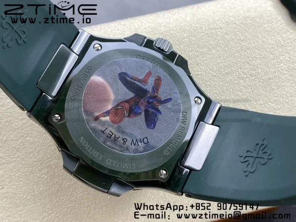PATEK PHILIPPE AET Nautilus 5711 Green Ceramic AMGF Best Edition Tiffany Blue Dial on Green Rubber Strap MIYOTA 9015 - Super Clone Watch | 1:1 Best Version