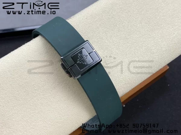 PATEK PHILIPPE AET Nautilus 5711 Green Ceramic AMGF Best Edition Tiffany Blue Dial on Green Rubber Strap MIYOTA 9015 - Super Clone Watch | 1:1 Best Version