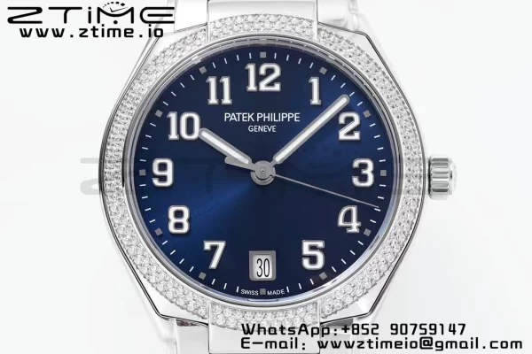 PATEK PHILIPPE Twenty~4 7300/1200A SS PPF 1:1 Best Edition Blue Dial on SS Bracelet A324 Super Clone - Super Clone Watch | 1:1 Best Version
