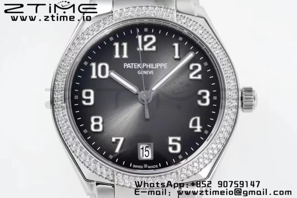 PATEK PHILIPPE Twenty~4 7300/1200A SS PPF 1:1 Best Edition Gray Dial on SS Bracelet A324 Super Clone - Super Clone Watch | 1:1 Best Version