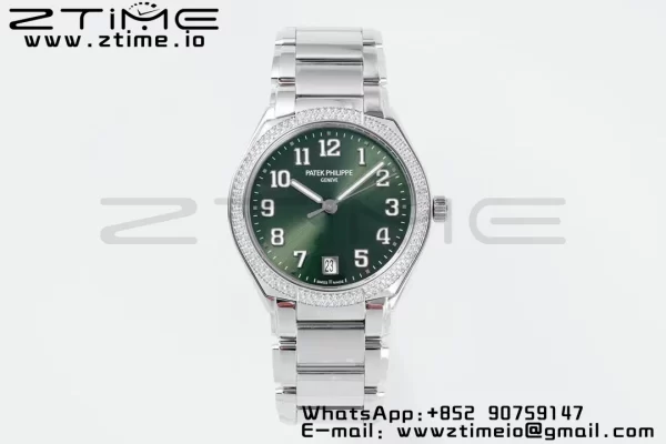 PATEK PHILIPPE Twenty~4 7300/1200A SS PPF 1:1 Best Edition Green Dial on SS Bracelet A324 Super Clone - Super Clone Watch | 1:1 Best Version