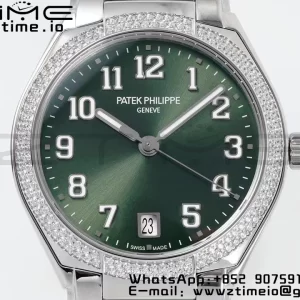 PATEK PHILIPPE Twenty~4 7300/1200A SS PPF 1:1 Best Edition Green Dial on SS Bracelet A324 Super Clone - Super Clone Watch | 1:1 Best Version