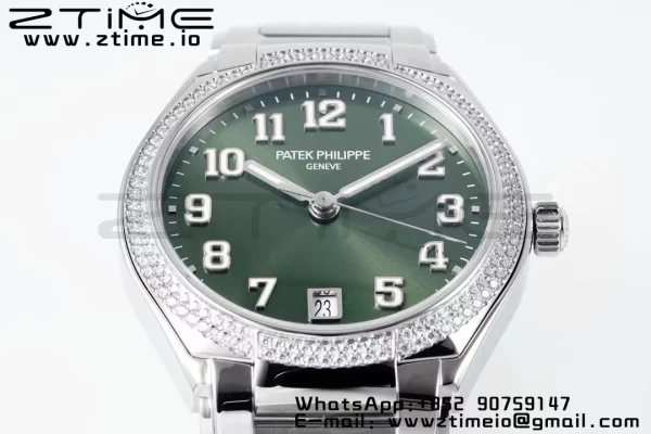 PATEK PHILIPPE Twenty~4 7300/1200A SS PPF 1:1 Best Edition Green Dial on SS Bracelet A324 Super Clone - Super Clone Watch | 1:1 Best Version