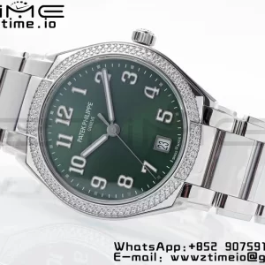 PATEK PHILIPPE Twenty~4 7300/1200A SS PPF 1:1 Best Edition Green Dial on SS Bracelet A324 Super Clone - Super Clone Watch | 1:1 Best Version