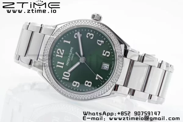 PATEK PHILIPPE Twenty~4 7300/1200A SS PPF 1:1 Best Edition Green Dial on SS Bracelet A324 Super Clone - Super Clone Watch | 1:1 Best Version