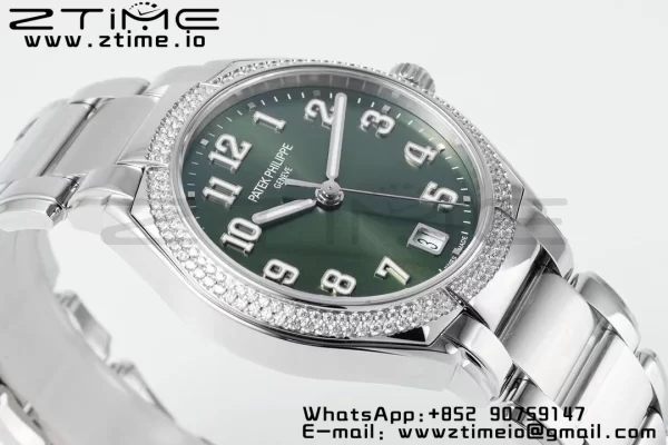 PATEK PHILIPPE Twenty~4 7300/1200A SS PPF 1:1 Best Edition Green Dial on SS Bracelet A324 Super Clone - Super Clone Watch | 1:1 Best Version