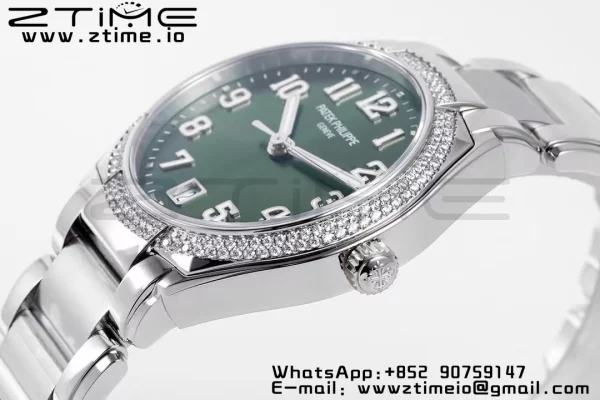 PATEK PHILIPPE Twenty~4 7300/1200A SS PPF 1:1 Best Edition Green Dial on SS Bracelet A324 Super Clone - Super Clone Watch | 1:1 Best Version