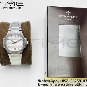 PATEK PHILIPPE Nautilus 7118 Ladies SS PPF 1:1 Best Edition Valkoinen kellotaulu SS-rannekkeella 324CS - Super Clone Watch | 1:1 Paras versio