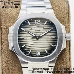 PATEK PHILIPPE Nautilus 7118 Ladies SS PPF 1:1 Best Edition Brown Dial on SS Bracelet 324CS - Super Clone Watch | 1:1 Best Version