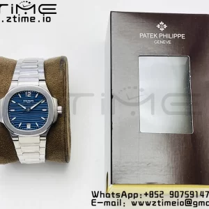 PATEK PHILIPPE Nautilus 7118 Ladies SS PPF 1:1 Best Edition Cadran albastru pe brățară SS 324CS - Super Clone Watch | 1:1 Best Version