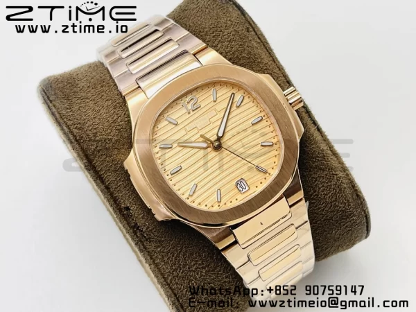 PATEK PHILIPPE Nautilus 7118 Ladies RG PPF 1:1 Best Edition RG Dial on RG Bracelet 324CS - Super Clone Watch | 1:1 Best Version