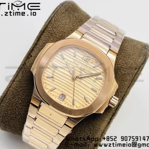 PATEK PHILIPPE Nautilus 7118 Ladies RG PPF 1:1 Best Edition RG Dial on RG Bracelet 324CS - Super Clone Watch | 1:1 Best Version