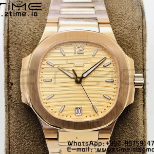 PATEK PHILIPPE Nautilus 7118 Ladies RG PPF 1:1 Best Edition RG Dial on RG Bracelet 324CS - Super Clone Watch | 1:1 Best Version