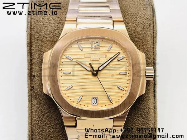 PATEK PHILIPPE Nautilus 7118 Ladies RG PPF 1:1 Best Edition RG Dial on RG Bracelet 324CS - Super Clone Watch | 1:1 Best Version