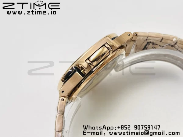 PATEK PHILIPPE Nautilus 7118 Ladies RG PPF 1:1 Best Edition White Dial on RG Bracelet 324CS - Super Clone Watch | 1:1 Best Version