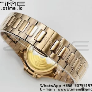 PATEK PHILIPPE Nautilus 7118 Ladies RG PPF 1:1 Best Edition White Dial on RG Bracelet 324CS - Super Clone Watch | 1:1 Best Version