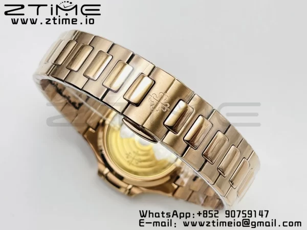 PATEK PHILIPPE Nautilus 7118 Ladies RG PPF 1:1 Best Edition White Dial on RG Bracelet 324CS - Super Clone Watch | 1:1 Best Version