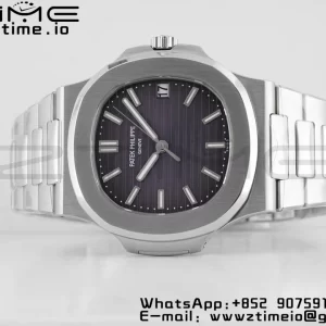 PATEK PHILIPPE Nautilus 5711/1A PPF 1:1 Best Edition Gray Textured Dial on SS Bracelet 324CS V5 - Super Clone Watch | 1:1 Best Version