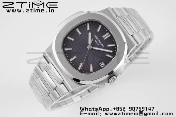 PATEK PHILIPPE Nautilus 5711/1A PPF 1:1 Best Edition Gray Textured Dial on SS Bracelet 324CS V5 - Super Clone Watch | 1:1 Best Version