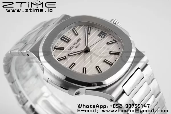 PATEK PHILIPPE Nautilus 5711/1A PPF 1:1 Best Edition White Textured Dial on SS Bracelet 324CS V5 - Super Clone Watch | 1:1 Best Version