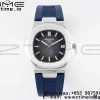 PATEK PHILIPPE Nautilus 5711/1A PPF 1:1 Best Edition Blue Textured Dial on Blue Rubber Strap 324CS V5 - Super Clone Watch | 1:1 Best Version