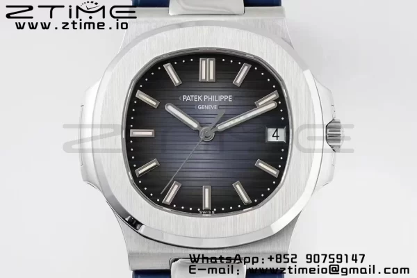 PATEK PHILIPPE Nautilus 5711/1A PPF 1:1 Best Edition Cadran albastru texturat pe curea de cauciuc albastru 324CS V5 - Super Clone Watch | 1:1 Best Version