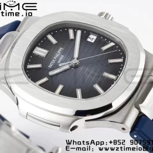 PATEK PHILIPPE Nautilus 5711/1A PPF 1:1 Best Edition Cadran albastru texturat pe curea de cauciuc albastru 324CS V5 - Super Clone Watch | 1:1 Best Version